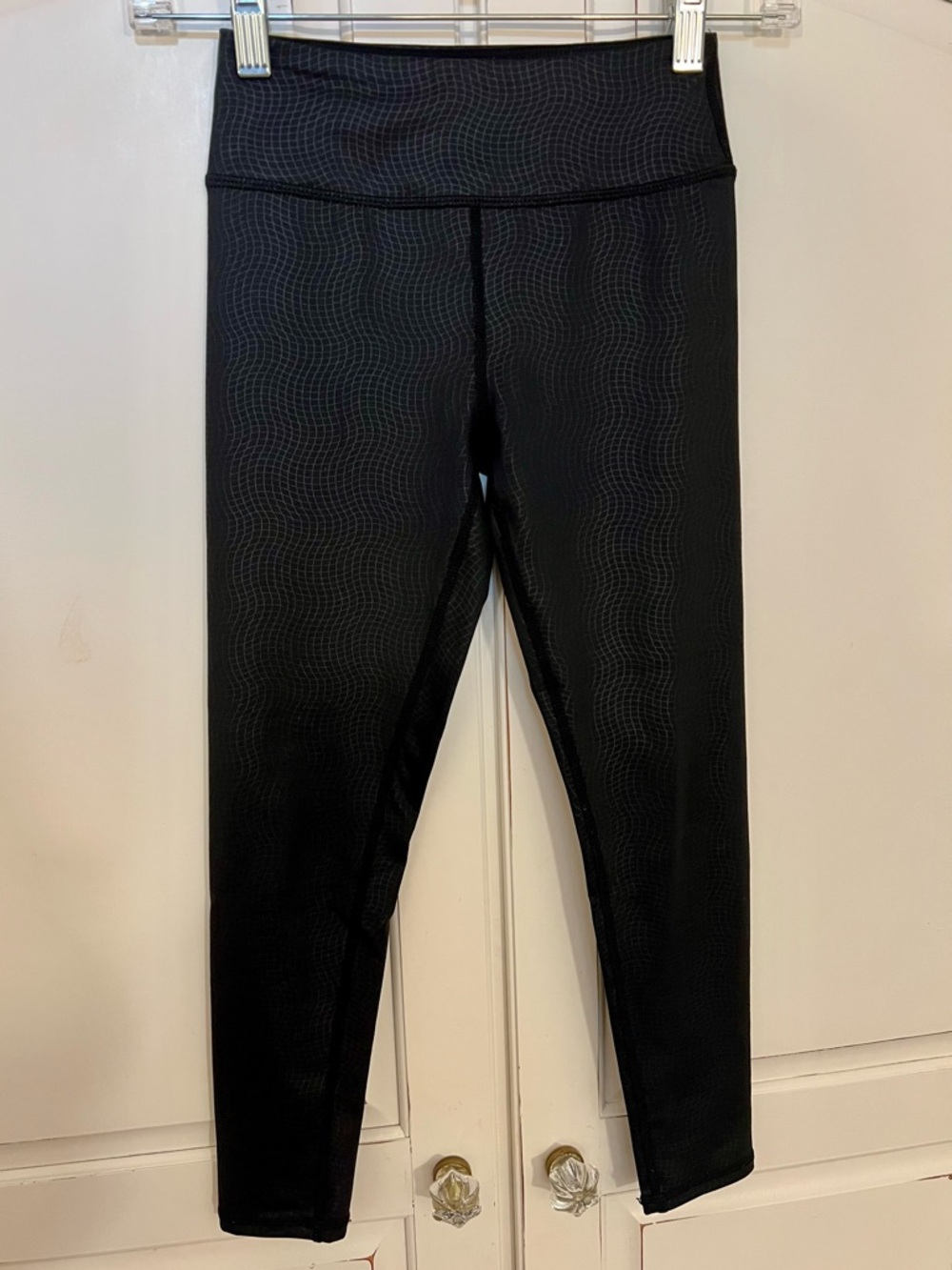 Black Girls' Active Leggings - High-Waist Performance - Size 7/8